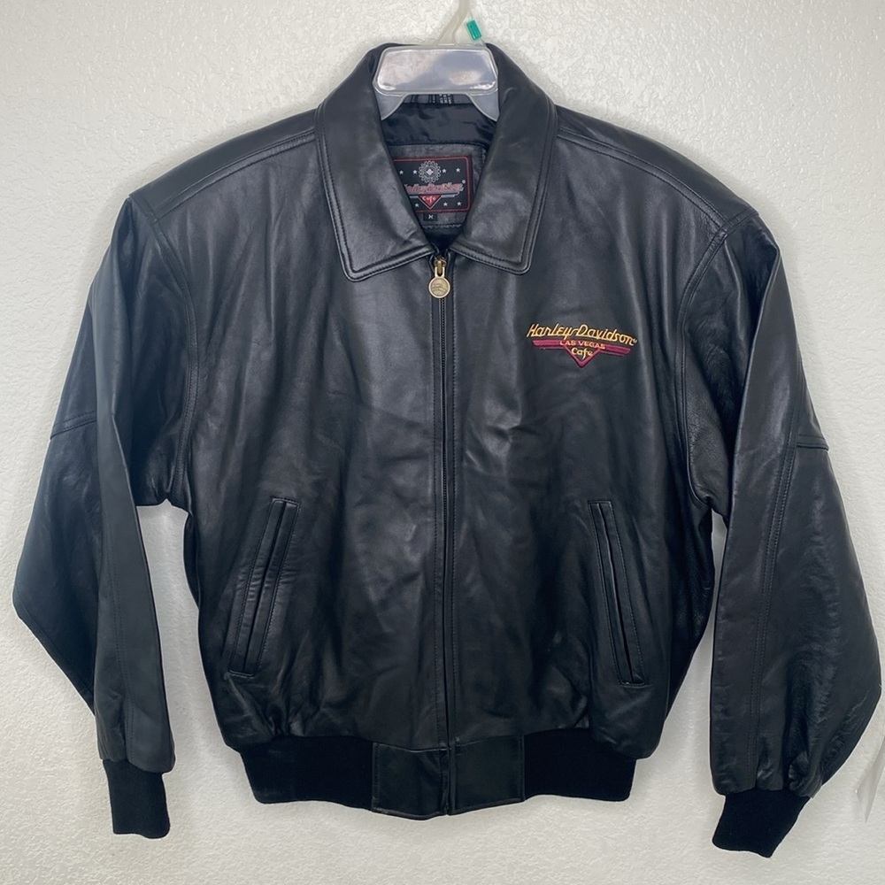 Harley-Davidson Black Leather Jacket for Men Size M NWT